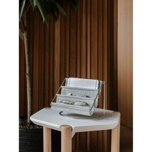 Umbra Hammock Accessory Organizer Grey Suede Chrome Desktop Stand 1009653-158